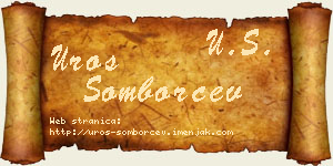 Uroš Somborčev vizit kartica